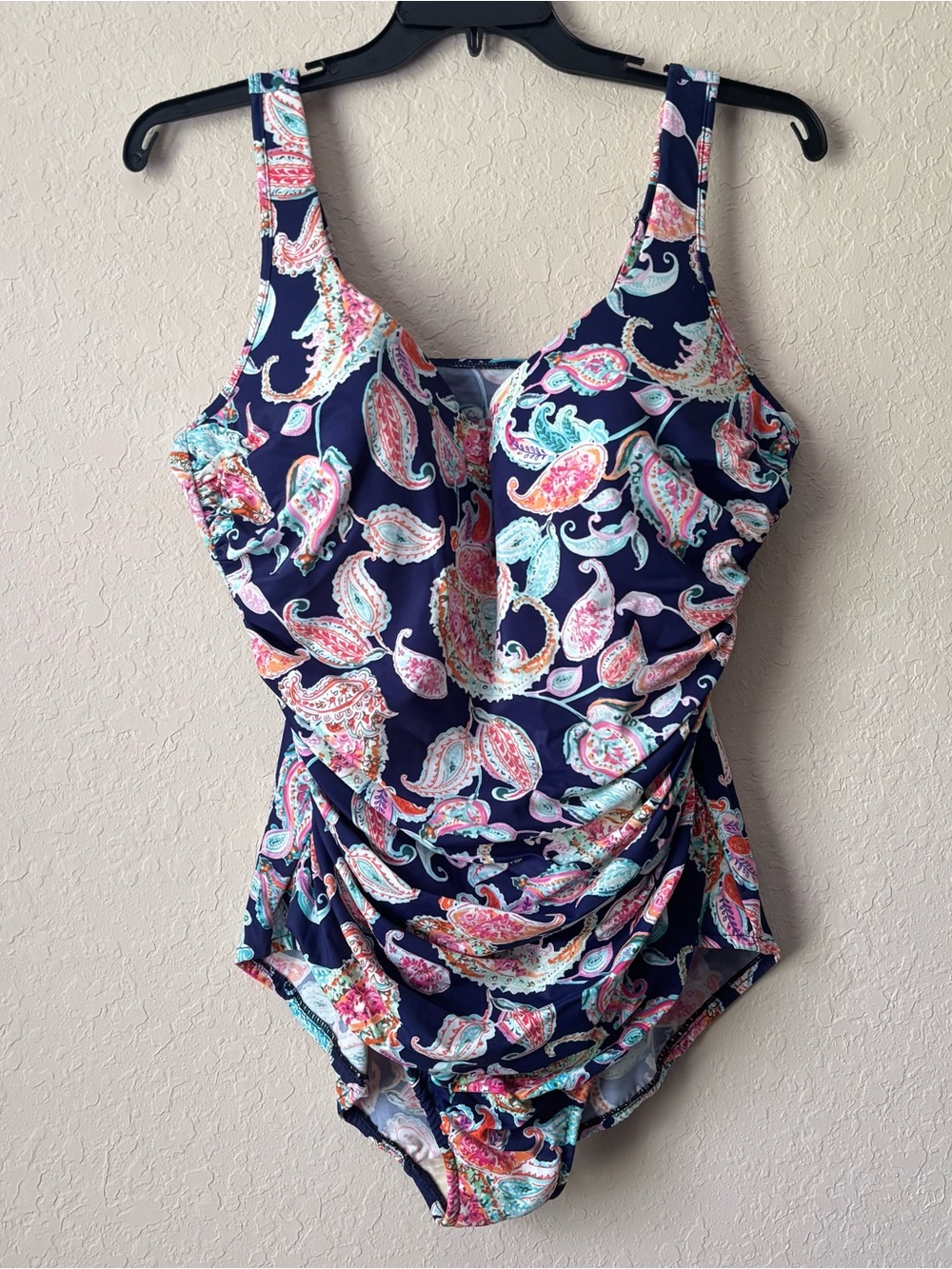 Miraclesuit | Women's Paisley Ruched One Piece Slimming Bathing Suit Size 20W